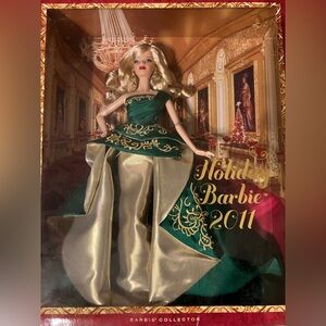 Holiday Barbie 2011 Edition. H 13 1/2 inch W 11 inches B 3inchs